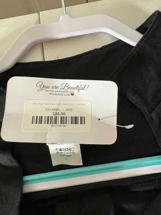 HEIMISH USA Black V-Neck Belted Mini Dress 1306 - Picture 7 of 10